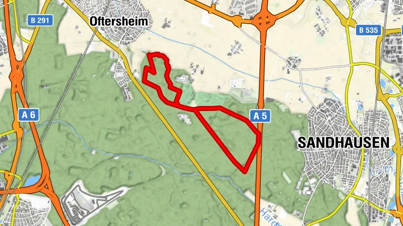 Hardtwald - Golfplatz - Dünen