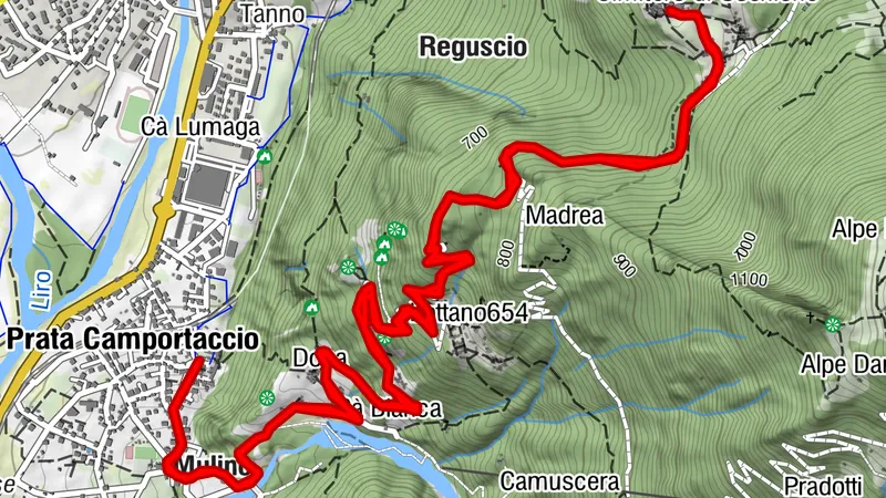 Prata Camportaccio to Uschione