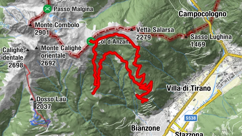 Col D'Anzana borderland route