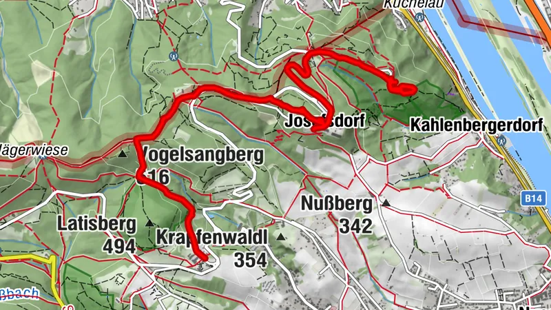 Cobenzl - Stefanie Warte (Kahlenberg), Leopoldberg ( Aussichtsterrasse), Wien/Österreich