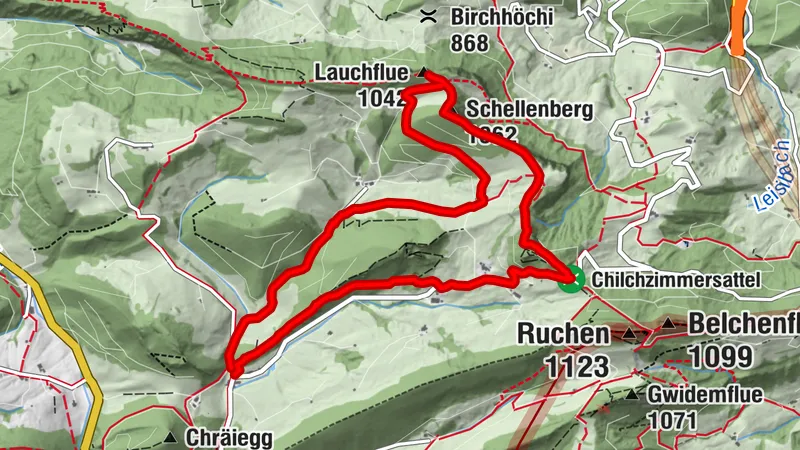 Schönthal - Lauchfluh - Chilchzimmersattel - Kloster