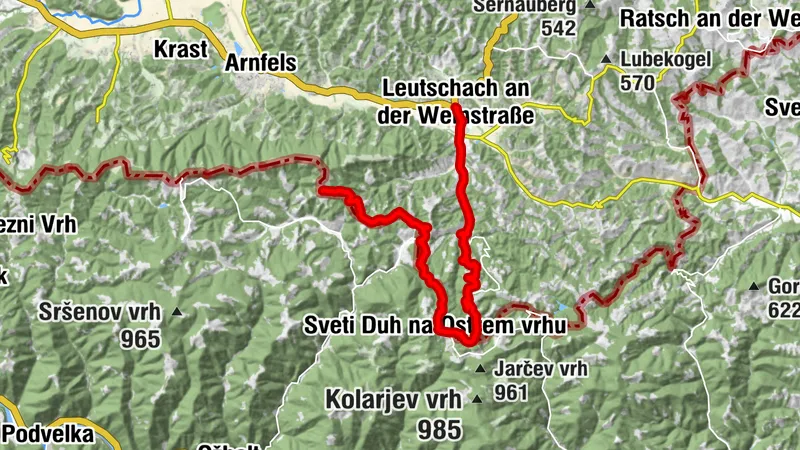 Etappe 22 Vom Gletscher zum Wein Südroute Remschnigg - Leutschach
