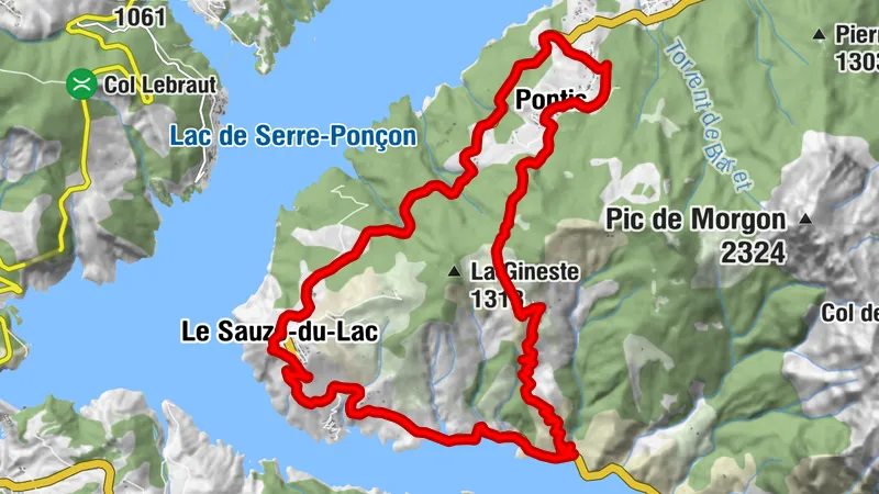 Lac du Serre-Poncon - Col de Pontis - Le Sauze du Lac / Haute Provence Frankreich