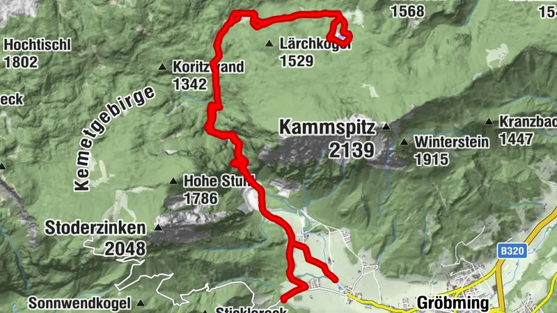 Gröbminger Winkl - Weyern - Miesbodensee - Ritzingerhütte - Gröbminger-Alm