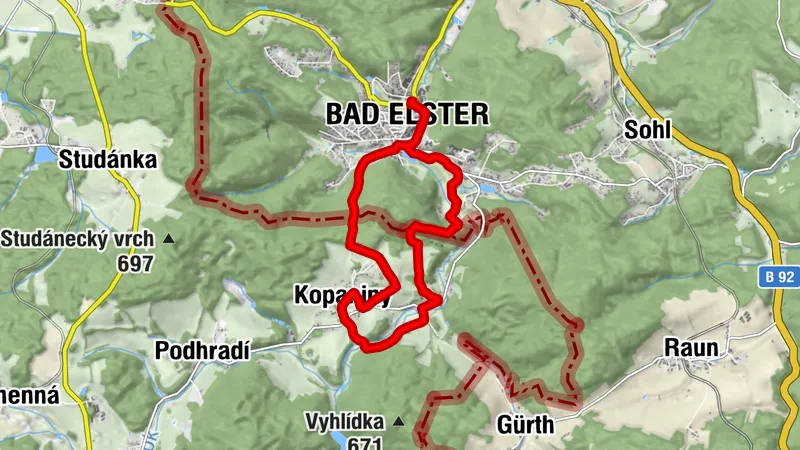Bad Elster - Lehrpfad durch das Tal der Weissen Elster - Naučná stezka Údolím Bílého Halštrova - Bad Elster