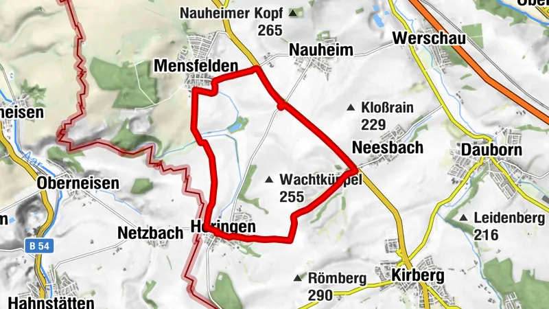 Radroute Mensfelden-Heringen