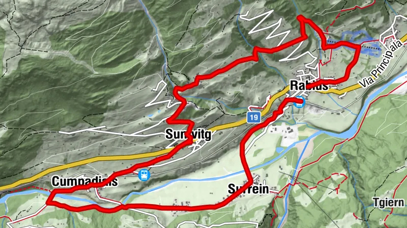 Kulinarische Rundwanderung Rabius-Surrein-Cumpadials-Sumvitg-S.Benedetg-Rabius