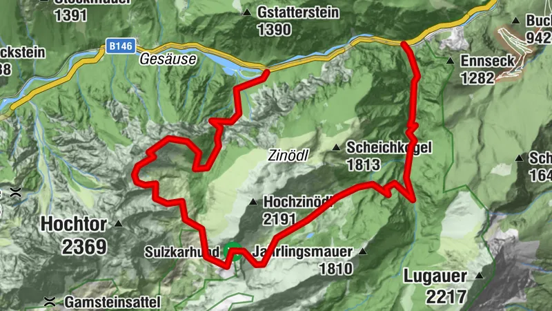 Planspitze über Wasserfallweg (Gesäuse)