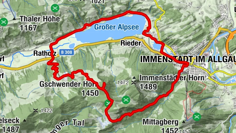 MTB tour around the Großer Alpsee