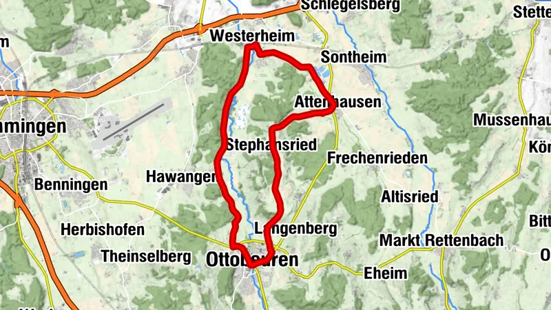 Through the Günz valley to the birthplace of Kneipp - northern Ottobeuren