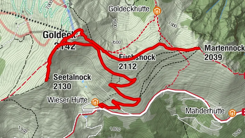 Martennock-Fuchsnock-Goldeck-Seetalnock/Kärnten/Österreich
