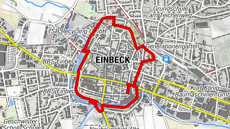 Rundweg über Einbecks Wehr-, Wall- und Parkanlagen