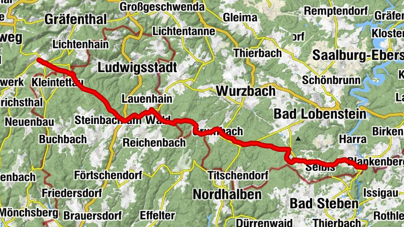 Rennsteig stage run - 5th stage Spechtsbrunn - Blankenstein