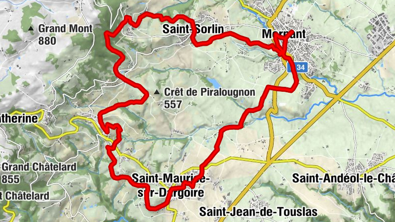 Mountain bike route 160 - The Slopes of Chabanière
