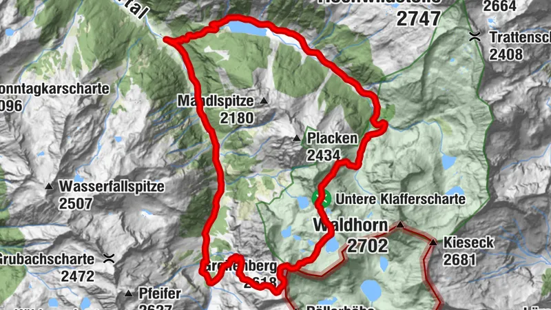 Riesachfall (Bus) – Gollinghütte – Greifenberg – Preintalerhütte – Riesachfall (Bus)