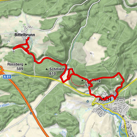 Burgenweg 9 Rund um die Aachquelle