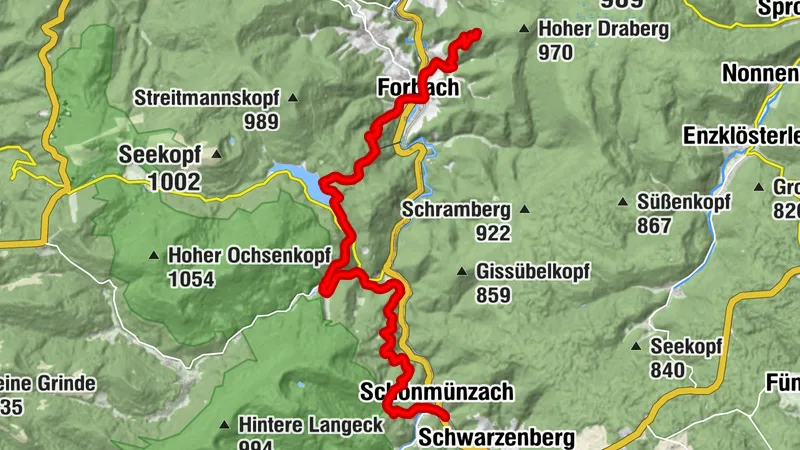 Trekking Schwarzwald Camp Latschig - Schönmünzach (Murgleiter)