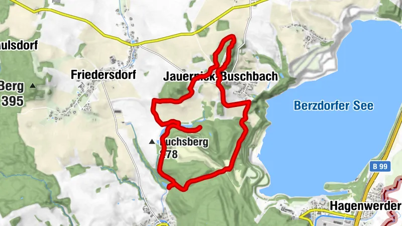 Kreuzbergrunde Jauernick mit Berzdorfer Seenblick