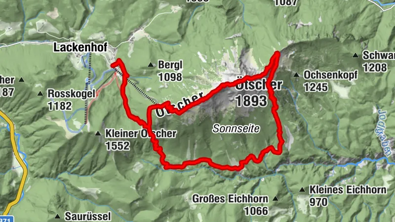 Weitental - Riffelsattel - Jägerherz - Rauher Kamm - Ötscher - Weitental