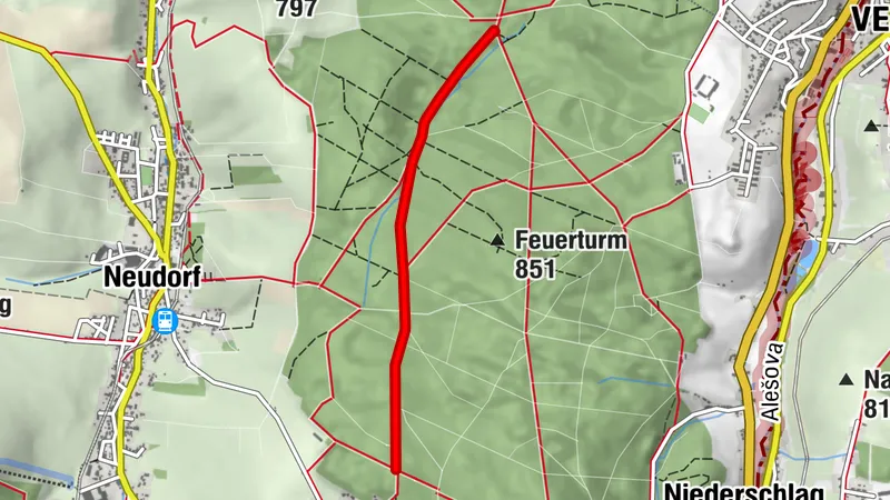 Umleitung Kammweg Etappe 08 wegen Waldkalkung östlich Torfstraße vom 24.-28.08.2026
