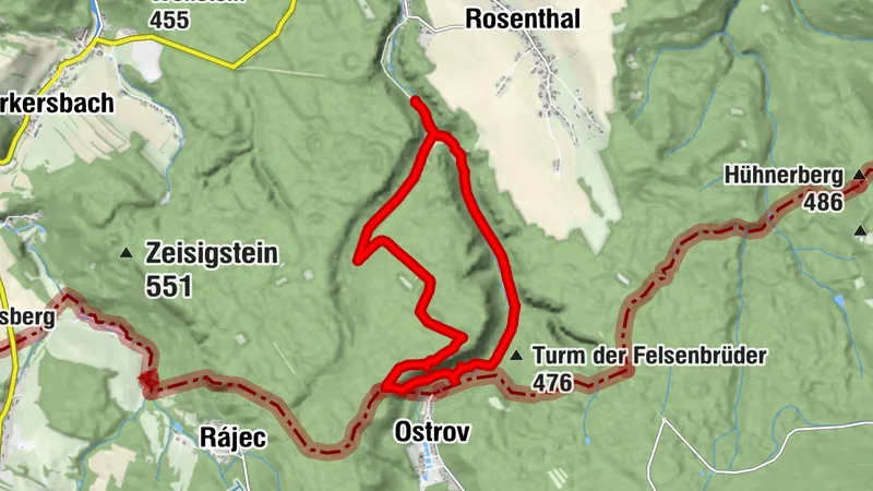 Ottomühle - Grenzplatte - Bielatal -Ottomühle