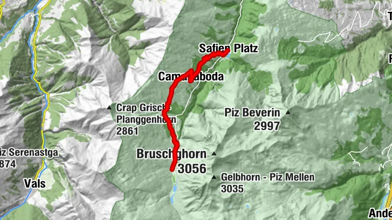 735.03 Walserweg Safiental: Safien Platz - Thalkirch, Turra