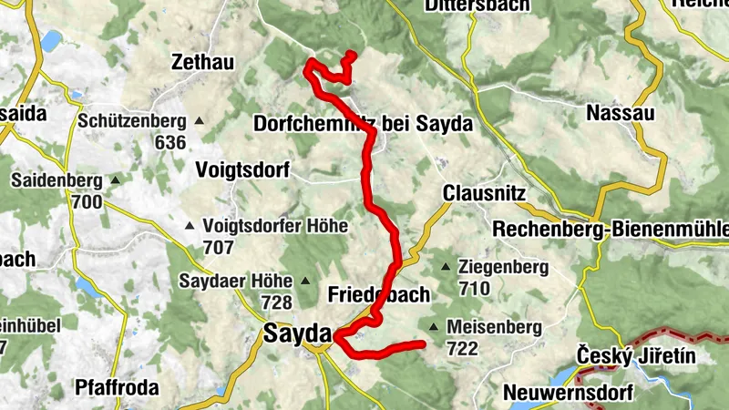 Blockline Etappe 09: Blockhausen » Kreuztanne Sayda