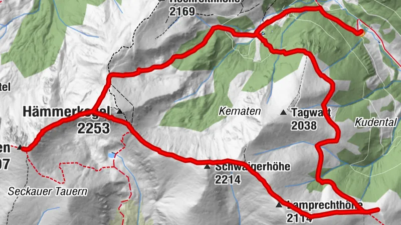 Untere Bodenhütte - Seckauer Zinken - Hämmerkogel - Sankt Marein-Feistritz