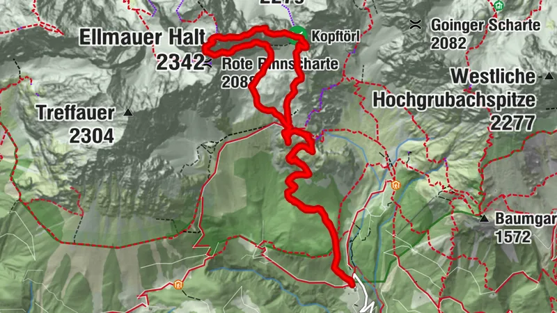 Wochenbrunn - Kopftörlgrat - Wochenbrunn