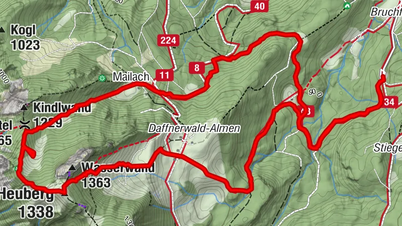 Heuberg Runde über Kindlwand