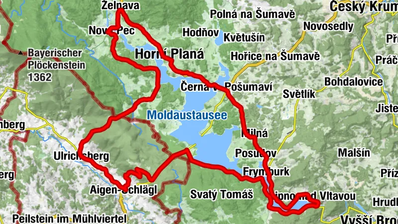 Road bike tour around the Vltava reservoir | INNs HOLZ