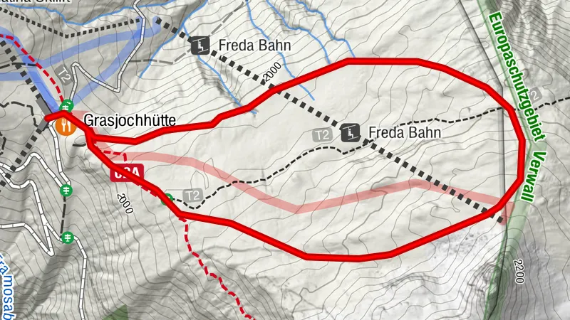Grasjoch Bahn Bergstation - Grasjochhütte