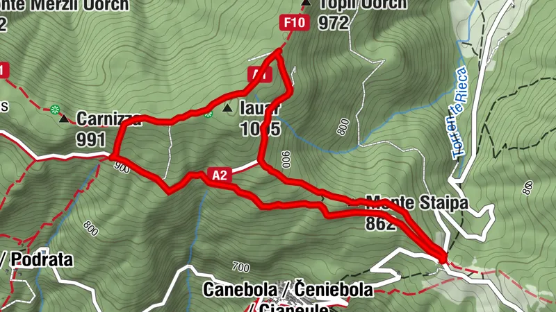 Porzûs Mountain Huts Circular Trail from Bocchetta di Sant'Antonio