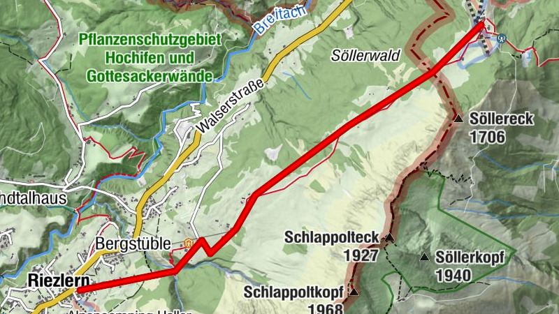 Höhenweg nach Riezlern
