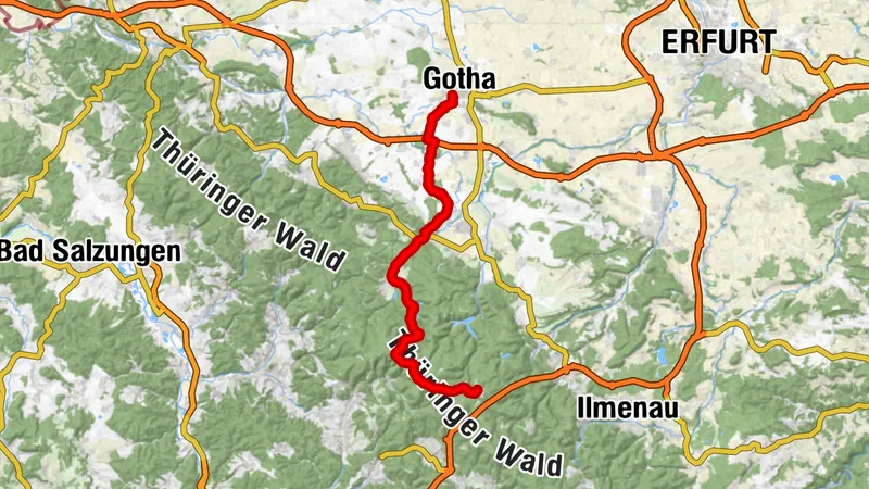 Bike/Hiking Tour Gotha-Oberhof