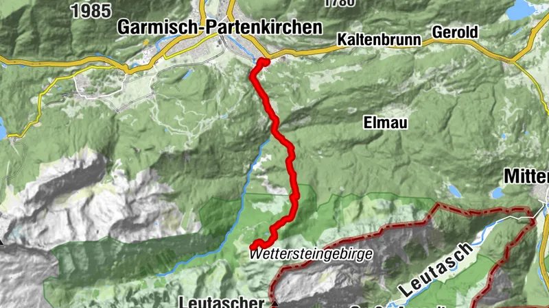 Königshaus am Schachen - über Partnachklamm und Kälbersteig