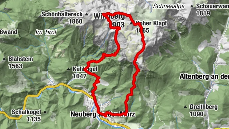 Karlgraben – Windberg - Farfel (Schneealpe)