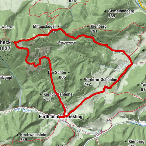 Von Furth an der Triesting auf das Hocheck, zurück über Eberbach
