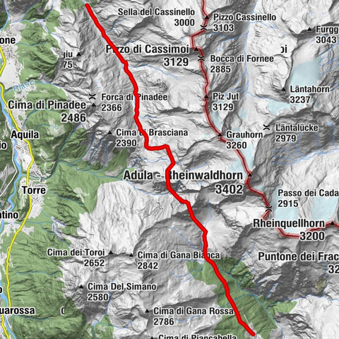 Alpe della Bolla - Adula UTOE - Laghetto Cadabi (Passo Laghetto) - Alpe Quarnei - Dandrio