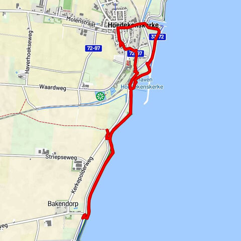 Van Baarland naar Hoedekenskerke langs de Zeedijk. Nederland