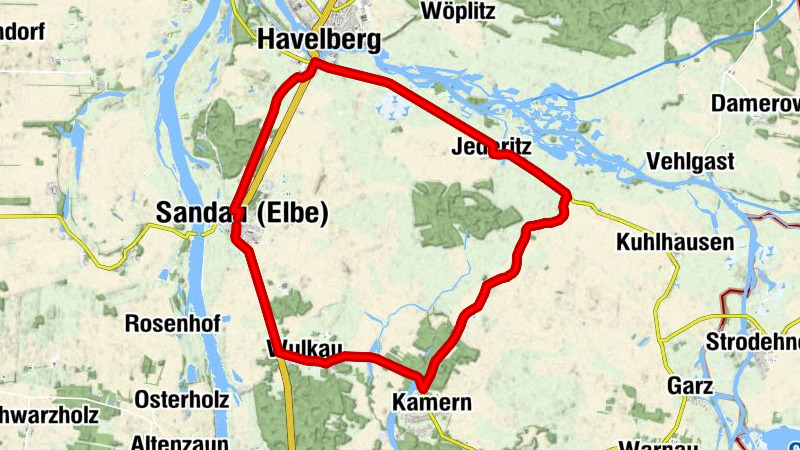 Appelhorst route - Cycling by numbers in the Elbe-Havel-Winkel