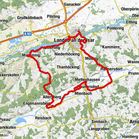 Vilstalradweg - Bockerlbahn - Isarradweg