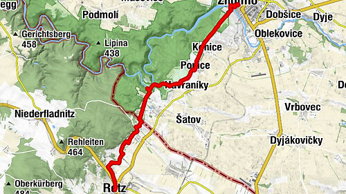 Über NP Thaya zu historischen Städten / Etappe 2 Retz - Znaim