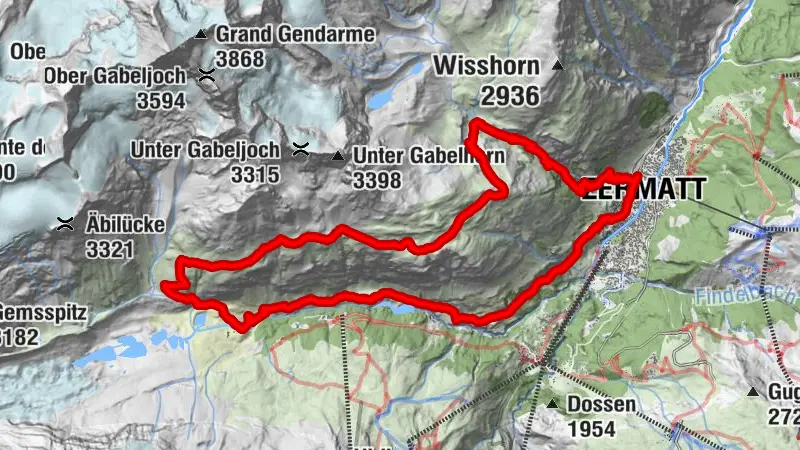 Circular route Zermatt Höhbalmen