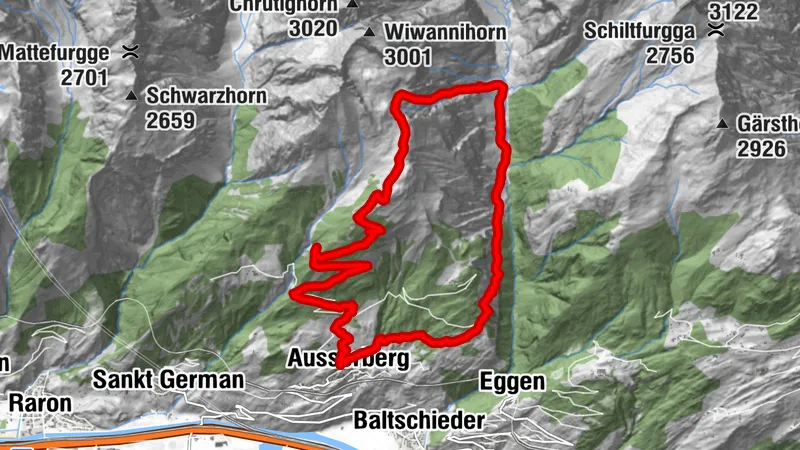 Baltschieder via ferrata to Wiwannihütte