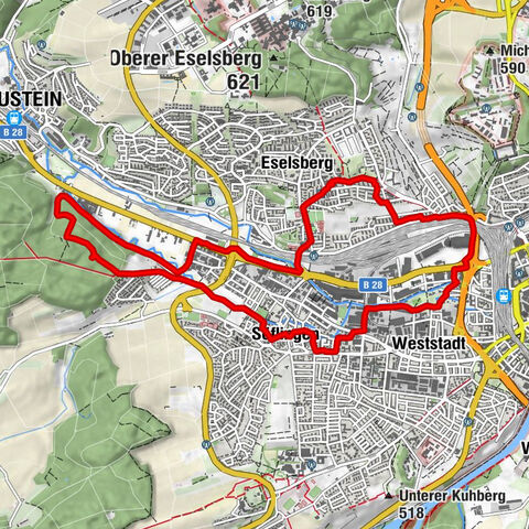 Entlang des Blaukanals und im Klingensteiner Wald