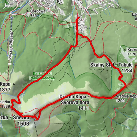 Na Śnieżkę kotłem Łomniczki