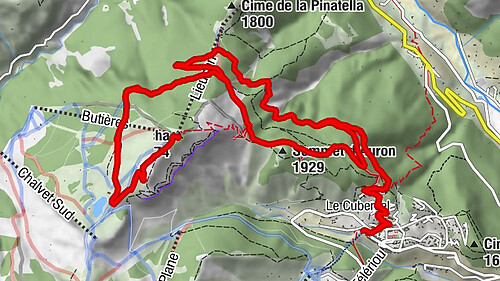 FFC MTB route no. 42b: The Bercha peak - Auron