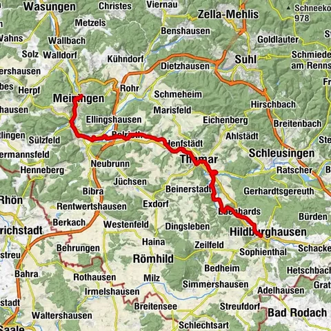 Thuringian long-distance cycle routes - 02 - Werratal Cycle Route - Stage 2: Hildburghausen → Meiningen