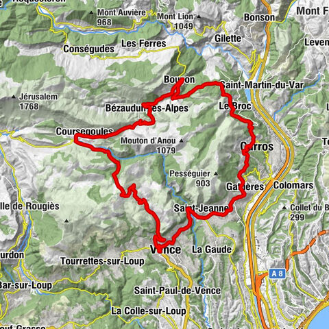 FFC bike circuit no. 16: the Col de Vence loop